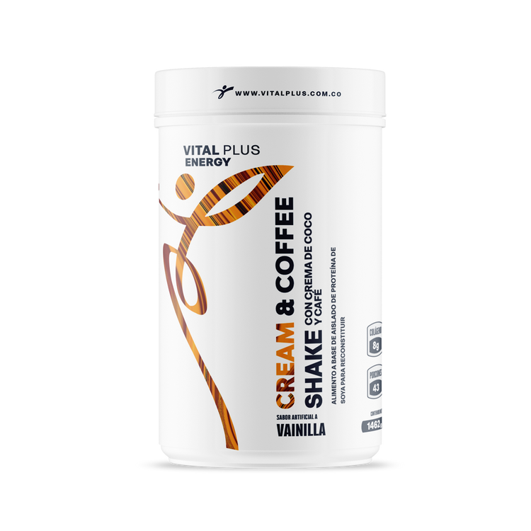 Cream & Coffee Shake | Malteada con Proteína | Colágeno | Calcio | Vitamina A
