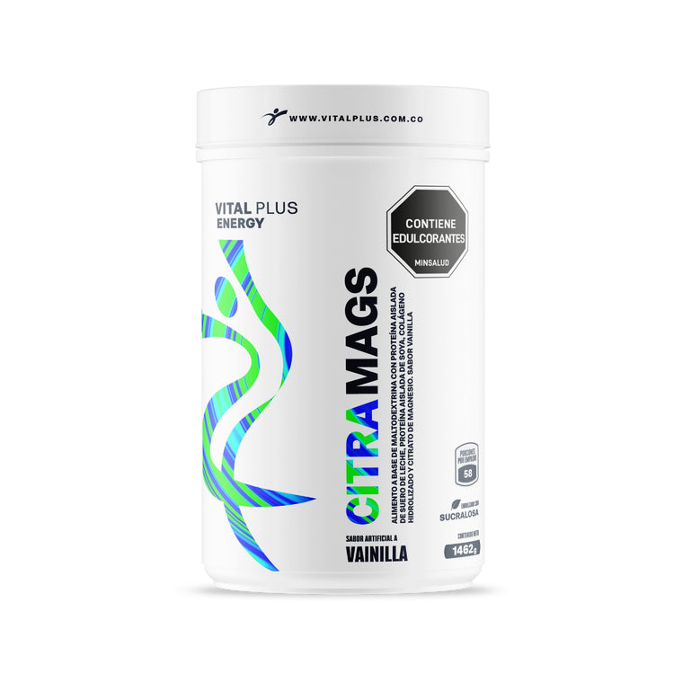 Citra Mags | Malteada con Proteína Aislado de Suero Leche | Proteína Aislada de Soya | Magnesio | Colágeno