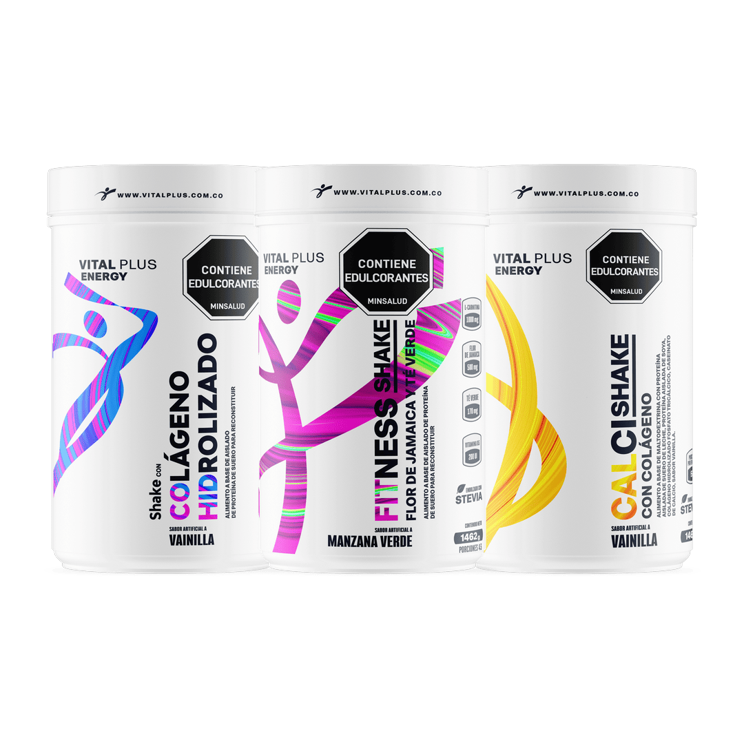 Kit Shake Con Colágeno Hidrolizado + Fitness Shake + Calci Shake Con Colágeno