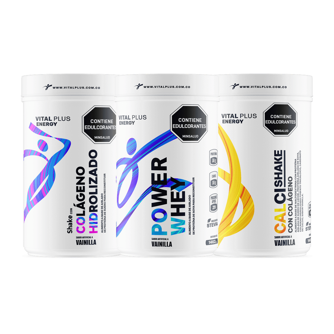 Kit Shake Con Colágeno Hidrolizado + Power Whey + Calci Shake Con Colágeno