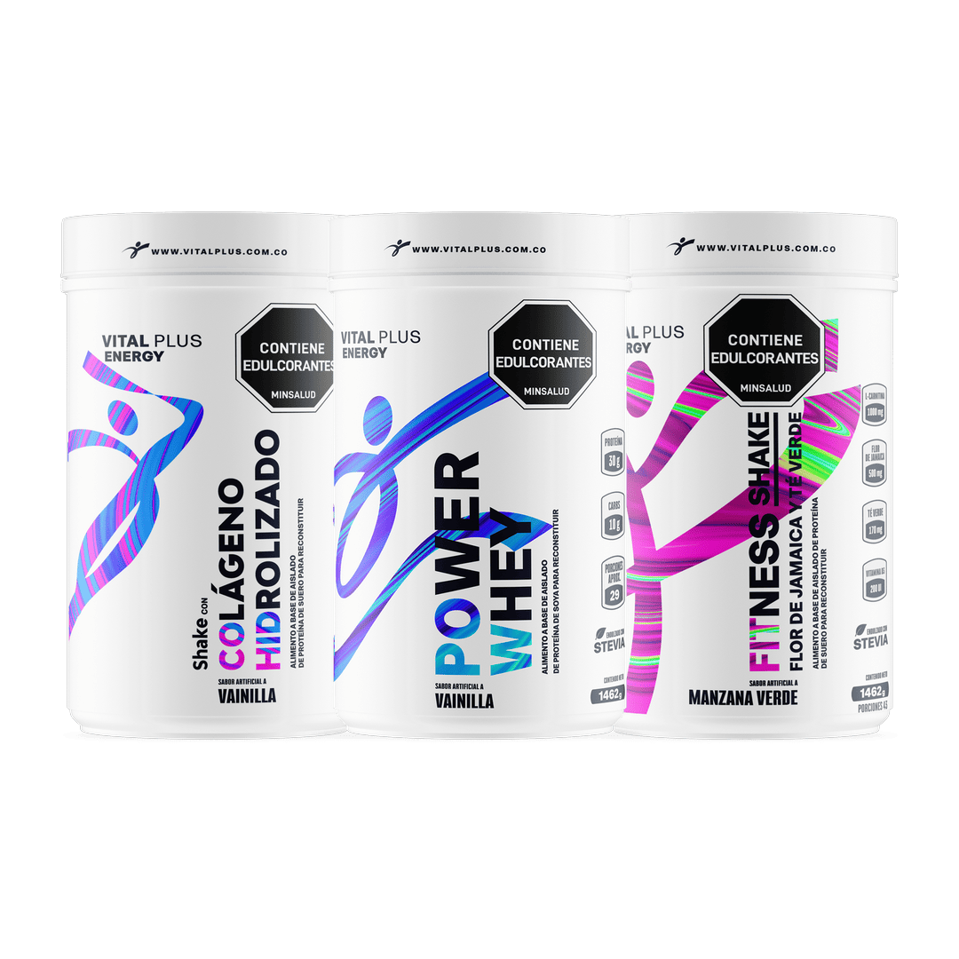 Kit Shake Con Colágeno Hidrolizado + Power Whey + Fitness Shake