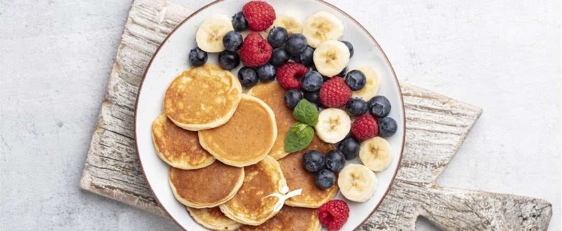 Panqueques de proteína con frutas