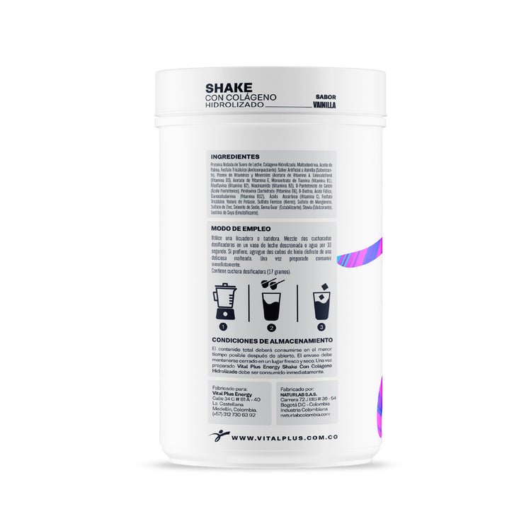 Colágeno Hidrolizado | Malteada con Proteína | Biotina | Vitamina C y E