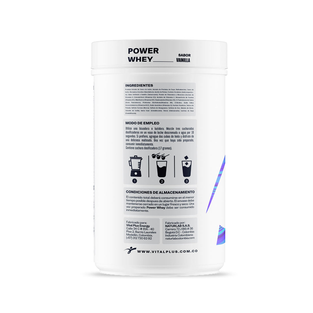 Power whey | Malteada con Proteína | Creatina | Glutamina