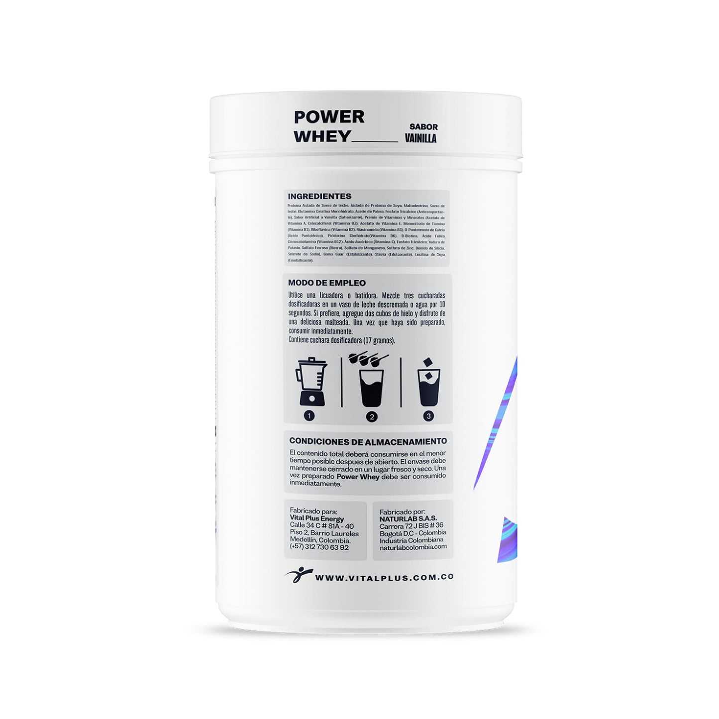 Power whey | Malteada con Proteína | Creatina | Glutamina