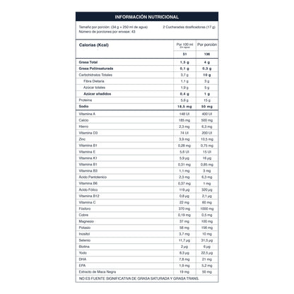 Fos shake | Malteada con Proteína | Fósforo | Vitamina A, C, E, B1, B2, B3, B6, B12 + | Calcio | Hierro