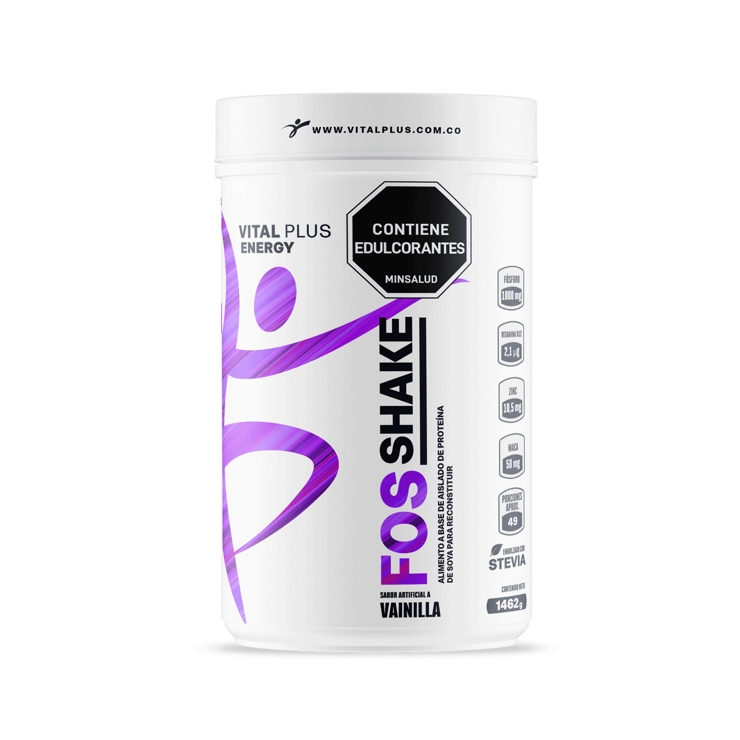 Fos shake | Malteada con Proteína | Fósforo | Vitamina A, C, E, B1, B2, B3, B6, B12 + | Calcio | Hierro