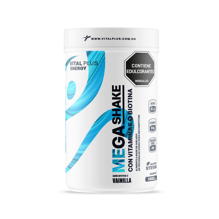 Mega shake | Malteada con Proteína | Biotina | Vitamina E, C, A, B+