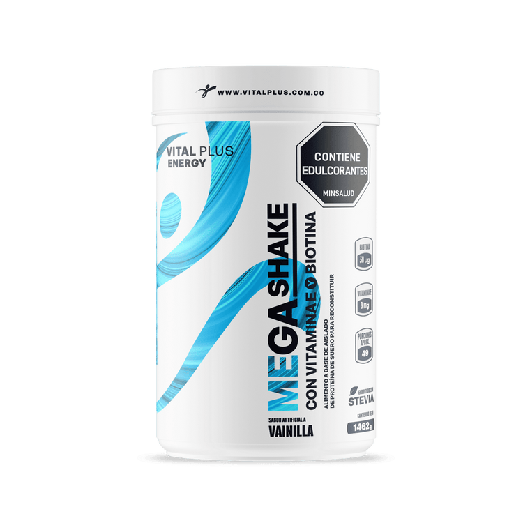 Mega shake | Malteada con Proteína | Biotina | Vitamina E, C, A, B+