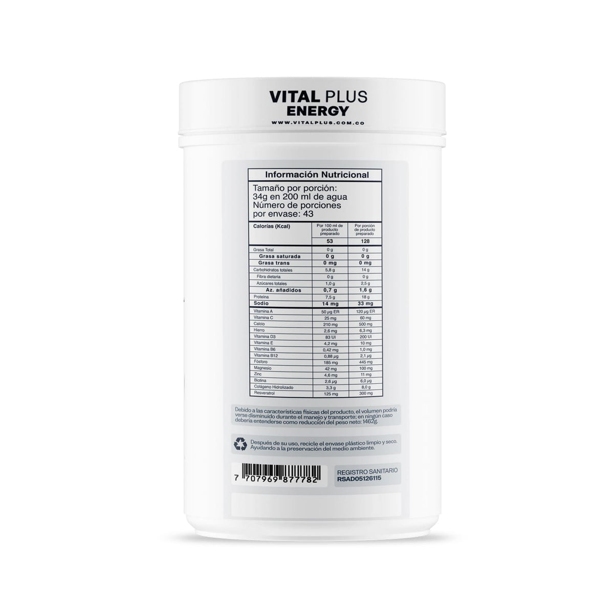 Shake con Colágeno y Resveratrol | Malteada con Proteína Aislado de Suero Leche | Resveratrol | Omega 3 | Colágeno | Sabor Uva