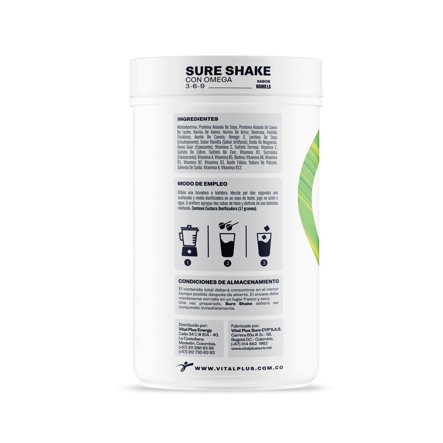 Sure Shake | Malteada con Proteína | Omega 3, 6, 9 | Zinc | Calcio | Hierro