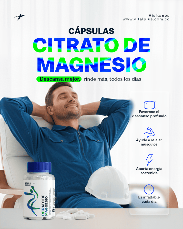 Citrato de Magnesio en Cápsulas Vital Plus Energy