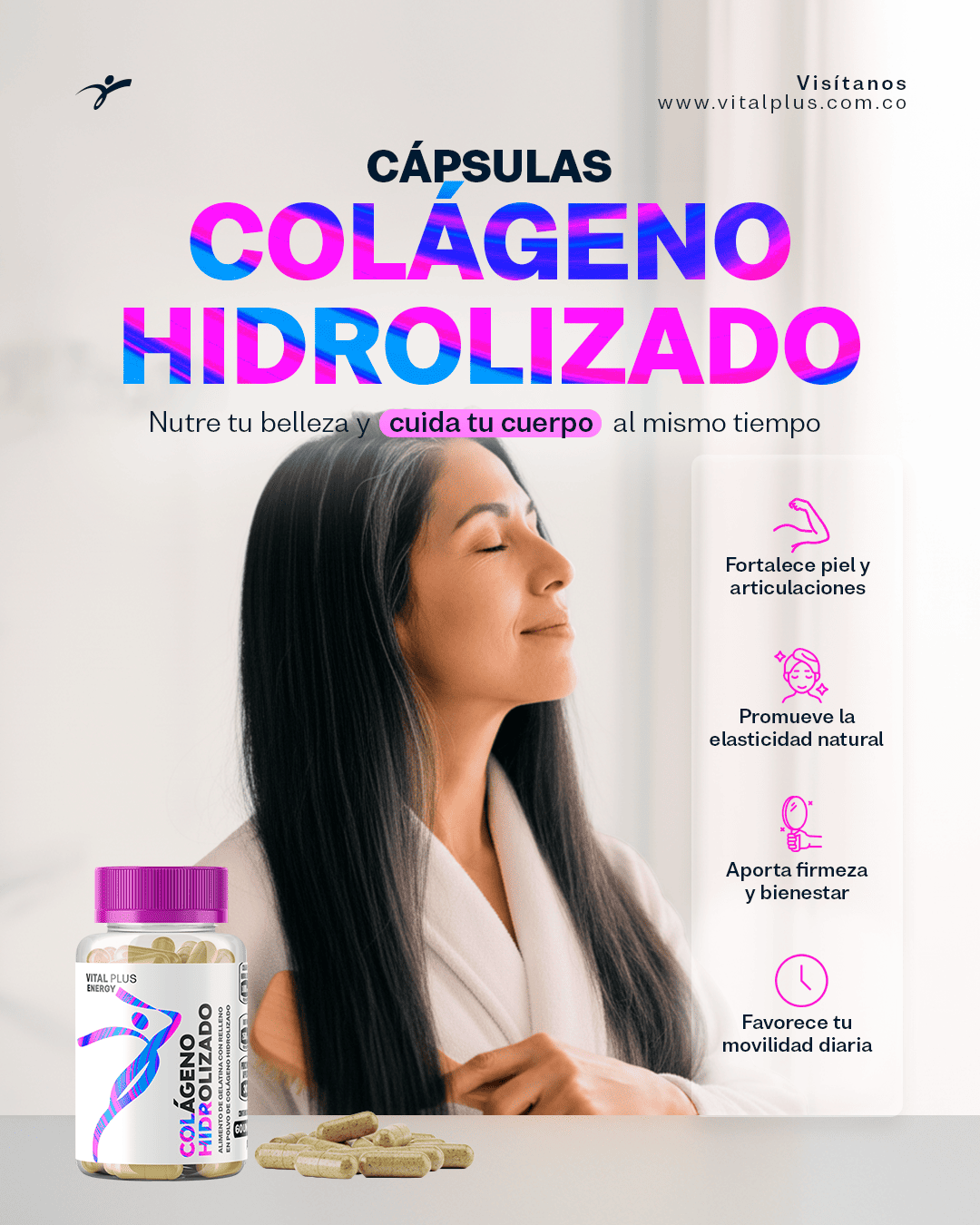 Colágeno Hidrolizado en Cápsulas Vital Plus Energy