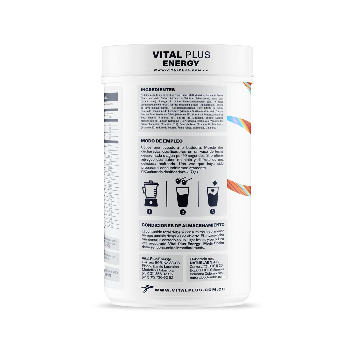 Kids-Shake Vital PLus Tarro Lado Isquierdo Sitio Web  