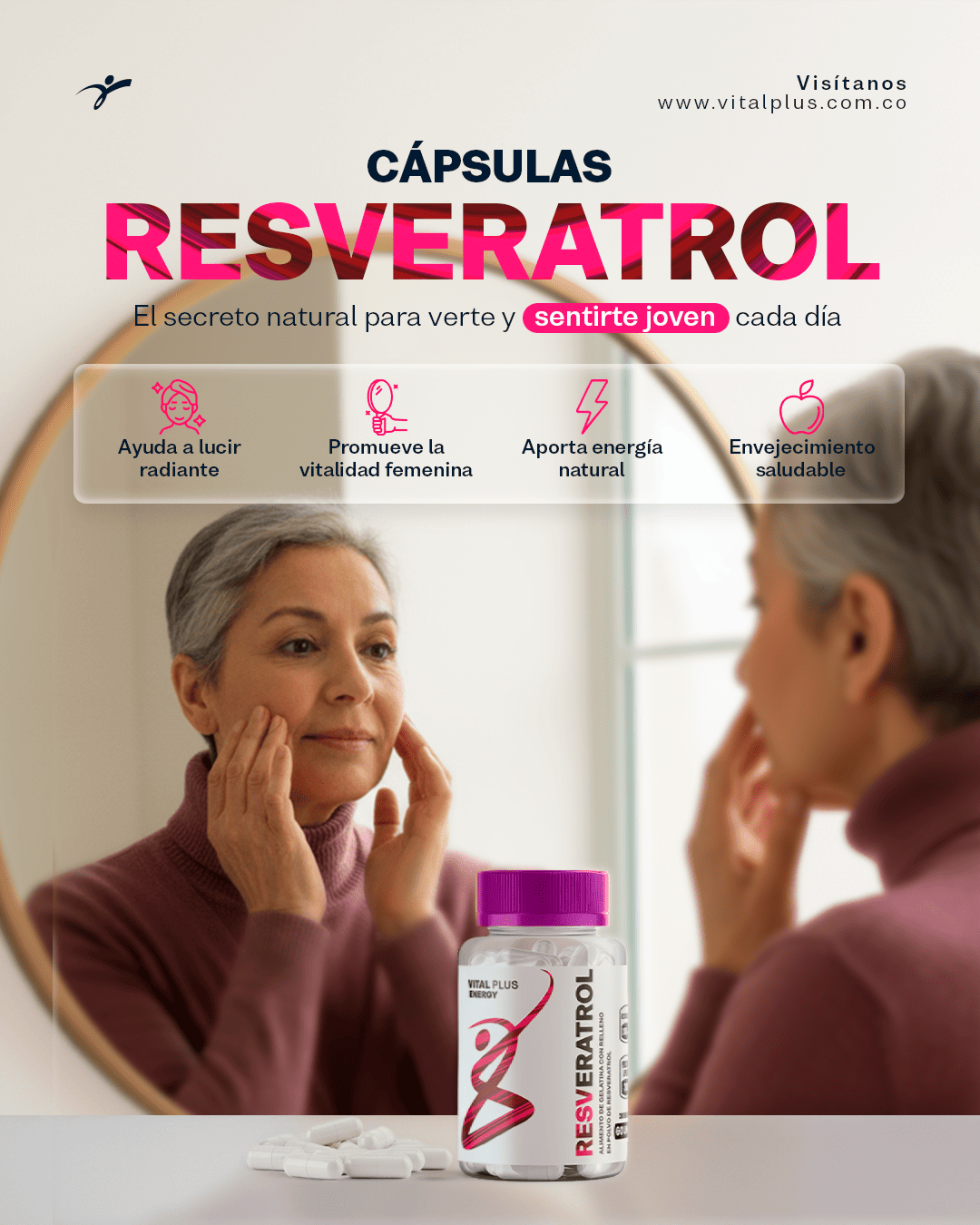 Resveratrol en Cápsulas Vital Plus Energy