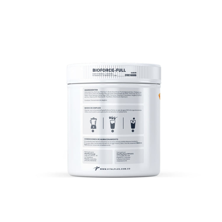 Vitamina C con jengibre y Fibra