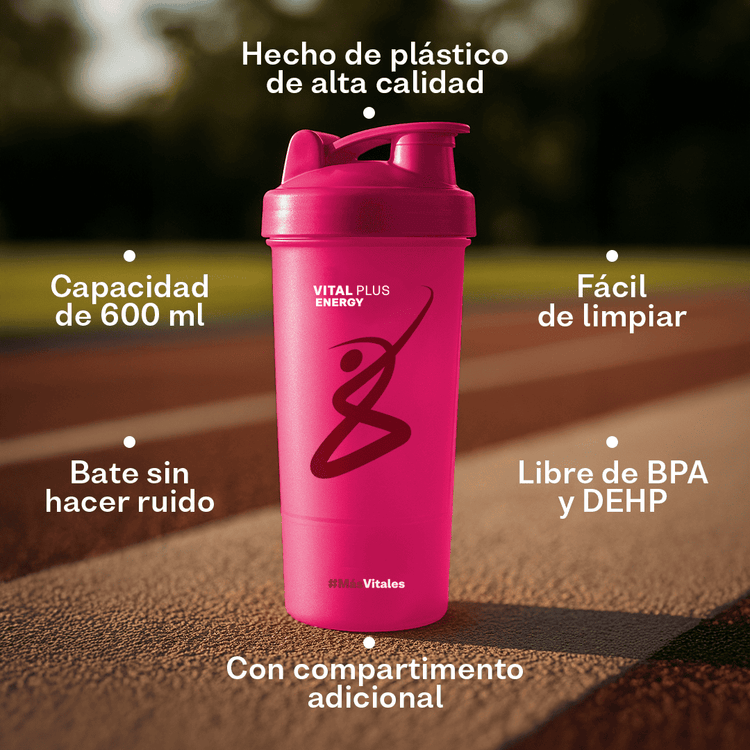 Shaker Termo Mezclador + Shake con Colágeno y Resveratrol | Malteada con Proteína Aislado de Suero Leche | Resveratrol | Omega 3 | Colágeno | Sabor Uva