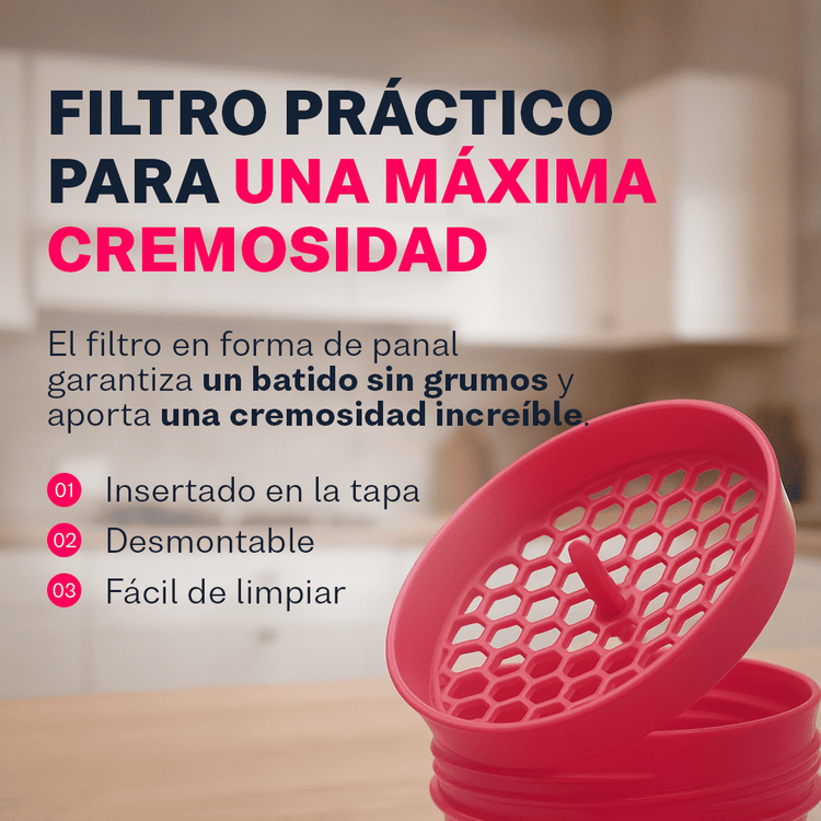 Shaker Termo Mezclador + Shake con Colágeno y Resveratrol | Malteada con Proteína Aislado de Suero Leche | Resveratrol | Omega 3 | Colágeno | Sabor Uva