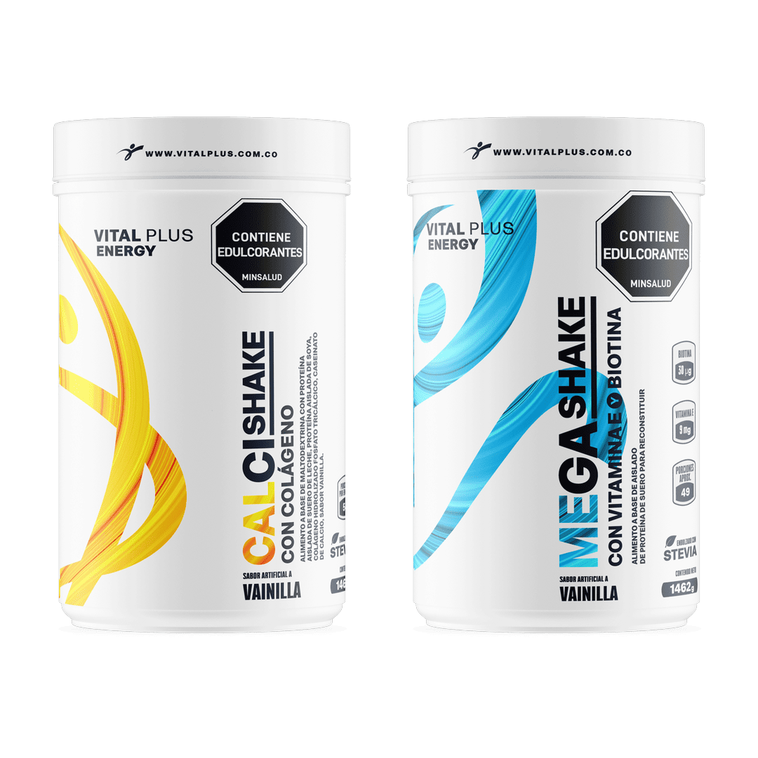 Kit Mega Shake + Calci Shake Con Colágeno