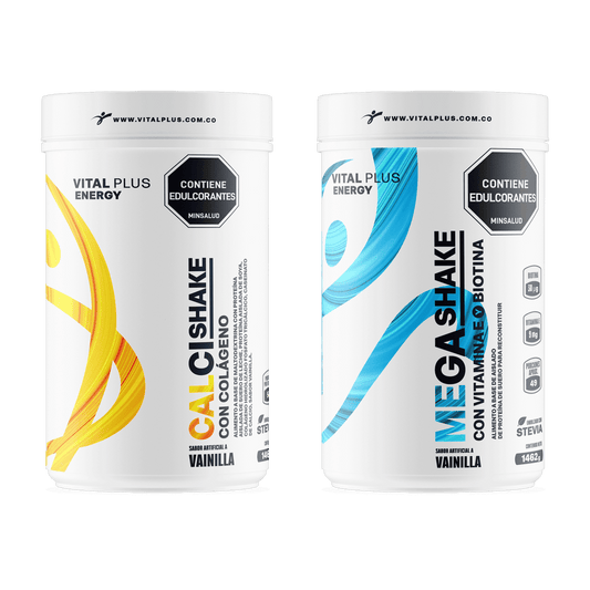 Kit Mega Shake + Calci Shake Con Colágeno