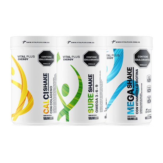 Kit Calci Shake Con Colágeno + Mega Shake + Sure Shake