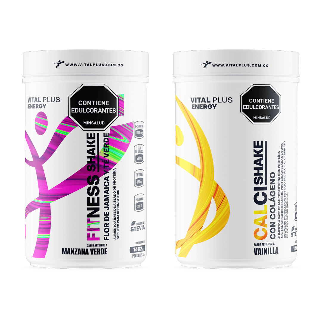 Kit Calci Shake Con Colágeno + Fitness Shake