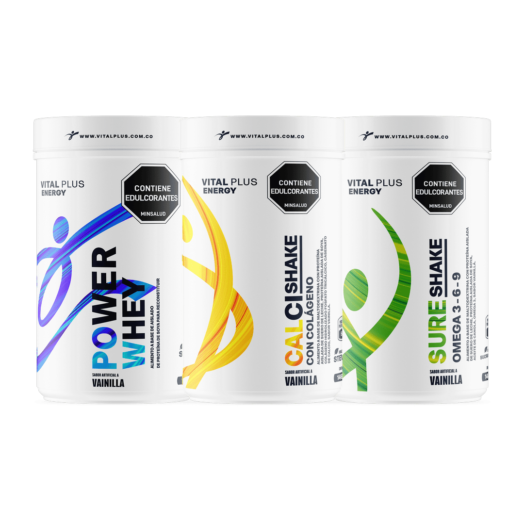 Kit Power Whey + Calci Shake Con Colágeno + Sure Shake