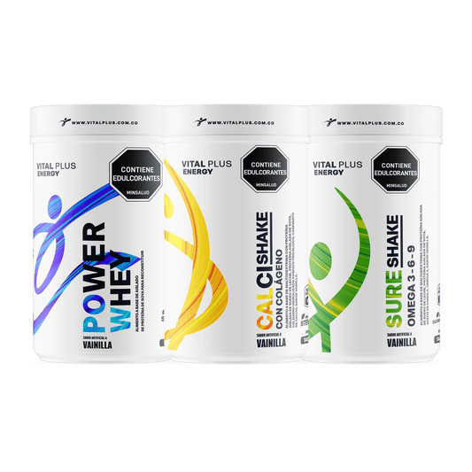 Kit Power Whey + Calci Shake Con Colágeno + Sure Shake