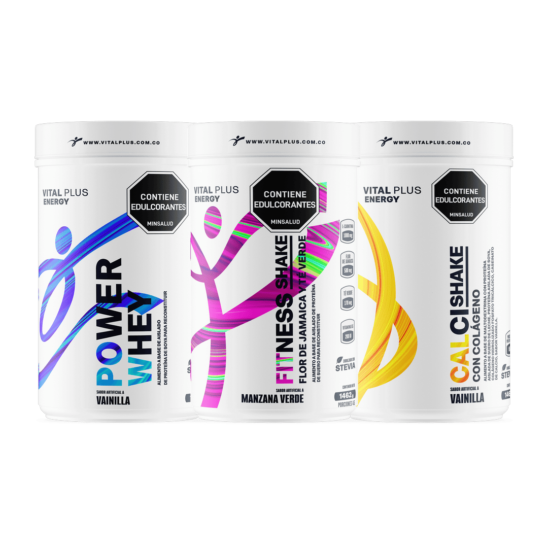 Kit Power Whey + Fitness Shake + Calci Shake Con Colágeno