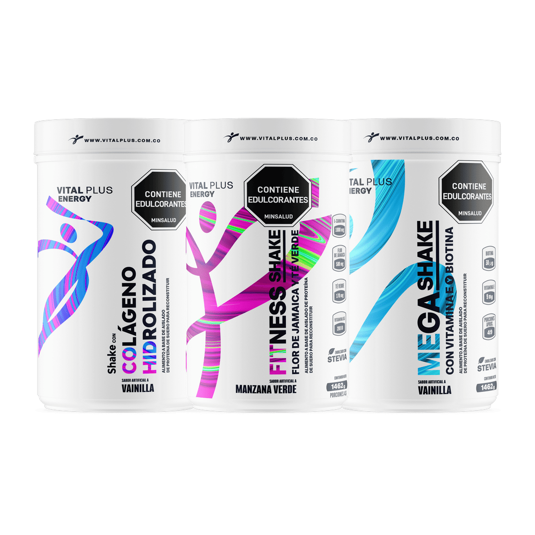 Kit Shake Con Colágeno Hidrolizado + Fitness Shake + Mega Shake