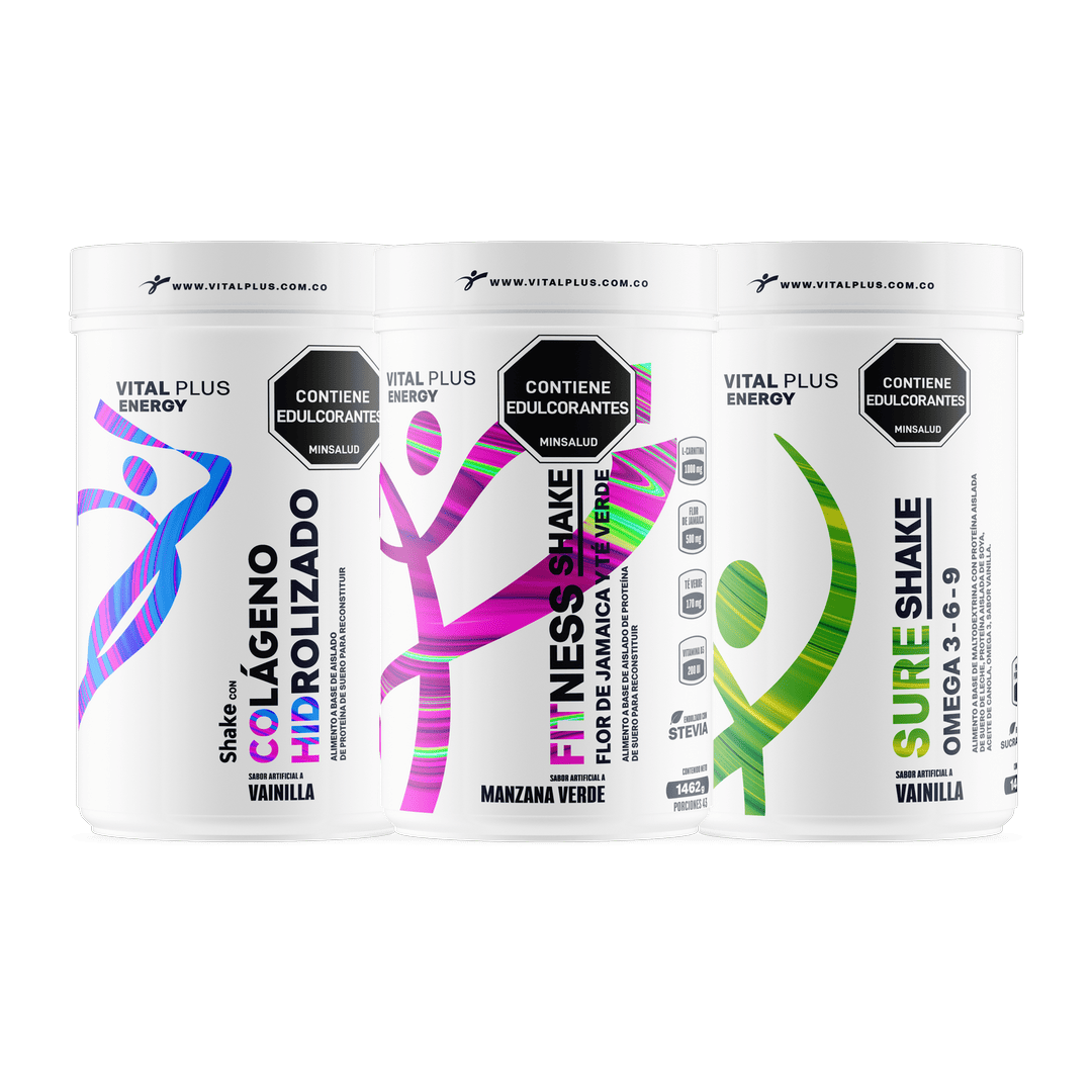 Kit Shake Con Colágeno Hidrolizado + Fitness Shake + Sure Shake