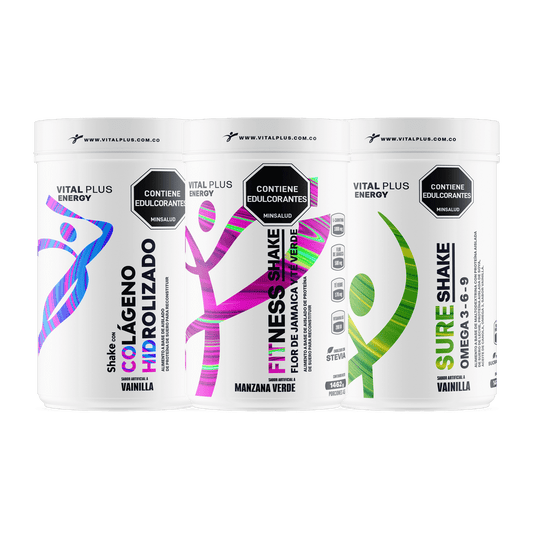 Kit Shake Con Colágeno Hidrolizado + Fitness Shake + Sure Shake
