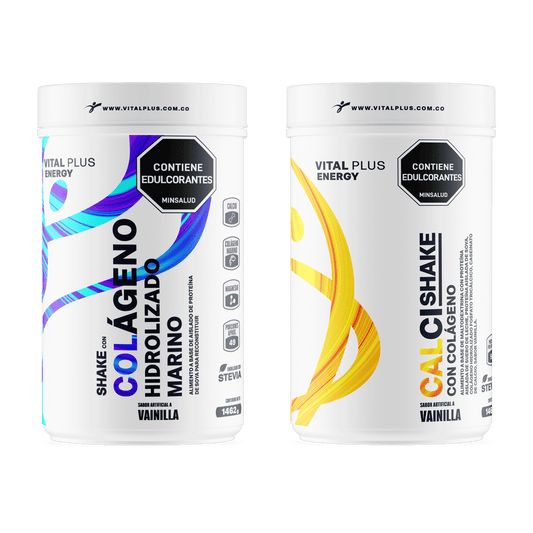 Kit Shake Con Colágeno Hidrolizado Marino + Calci Shake Con Colágeno