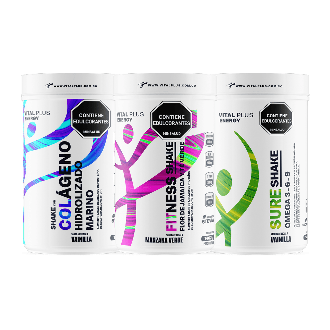 Kit Shake Con Colágeno Hidrolizado Marino + Fitness Shake + Sure Shake