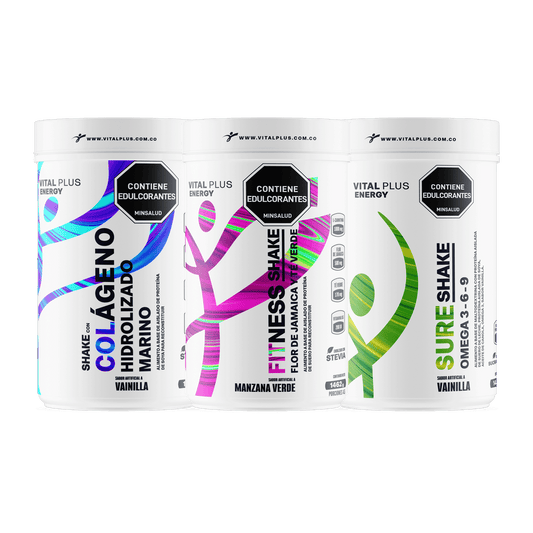 Kit Shake Con Colágeno Hidrolizado Marino + Fitness Shake + Sure Shake