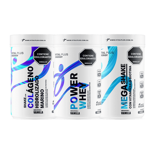 Kit Shake Con Colágeno Hidrolizado Marino + Power Whey + Mega Shake