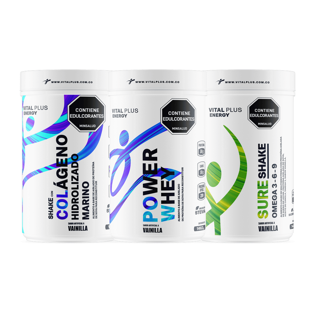Kit Shake Con Colágeno Hidrolizado Marino + Power Whey + Sure Shake