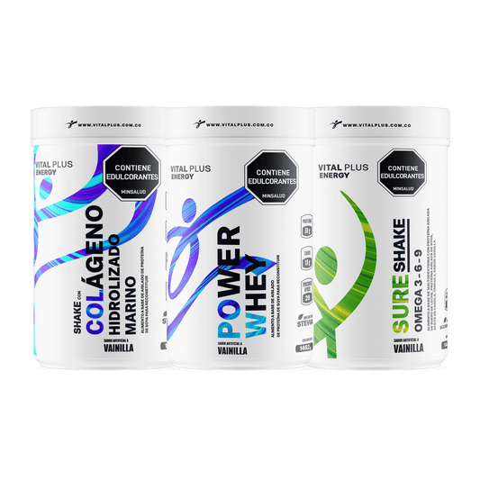 Kit Shake Con Colágeno Hidrolizado Marino + Power Whey + Sure Shake