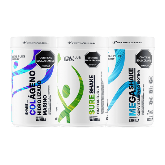 Kit Shake Con Colágeno Hidrolizado Marino + Mega Shake + Sure Shake