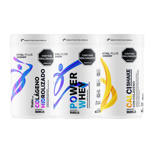 Kit Shake Con Colágeno Hidrolizado + Power Whey + Calci Shake Con Colágeno